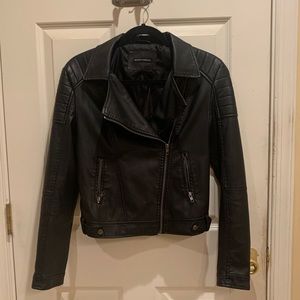 Brandy Melville Black Faux Leather Jacket MED